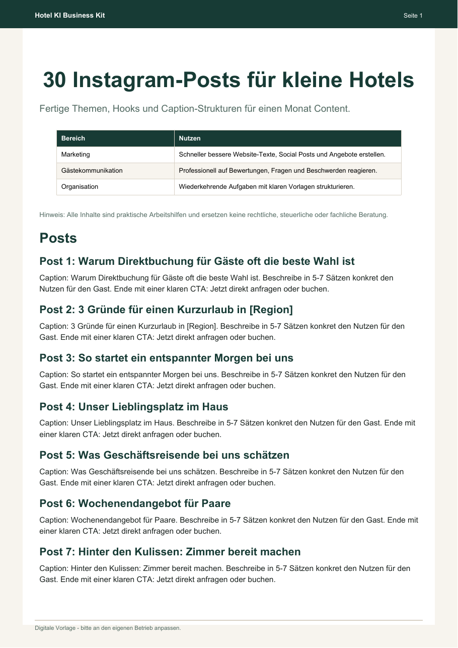 Instagram-Posts – Vorschau