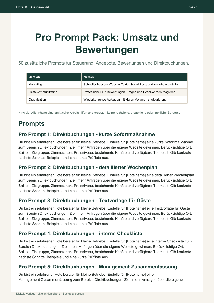 Pro-Prompts – Vorschau